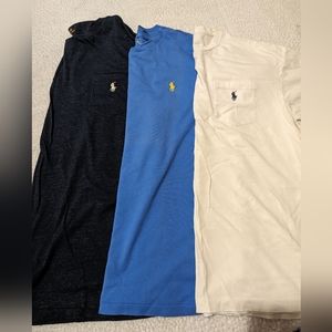 3 polo tshirts with pockets brand new